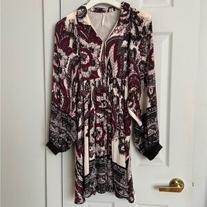 free people say you love me mini dress Free People Say You Love Me Long Sleeve Mini Dress Size Small
